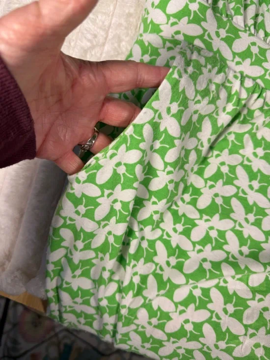Lilly Pulitzer Buzz Worthy Green White Bee Strapless Pockets Sundress Medium - Picture 10 of 12